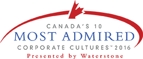 Canada's 10 Most Admired Corporate Cultures 2016 - Presented by Waterstone