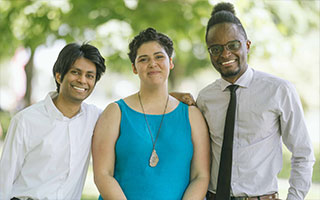 From left to right: Dr. Julian Surujballi, Anya Marion and Patrick Dusabimana