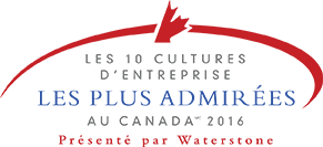 Les 10 cultures d'entreprise les plus admirées au Canada 2016 - Présenté par Waterstone