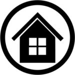 discharge icon with home