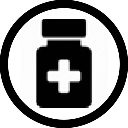 medicines in bottle icon