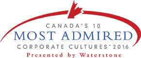 Canada's 10 Most Admired Corporate Cultures 2016 - Presented by Waterstone