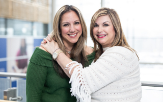 Gina Mertikas-Lavictoire (left) and her mother, Katerina.