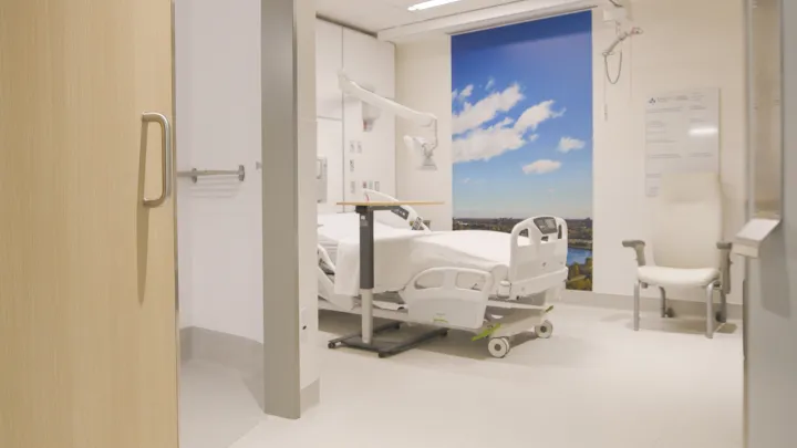 Inside a mockup of a patient room at The Ottawa Hospital’s new campus.