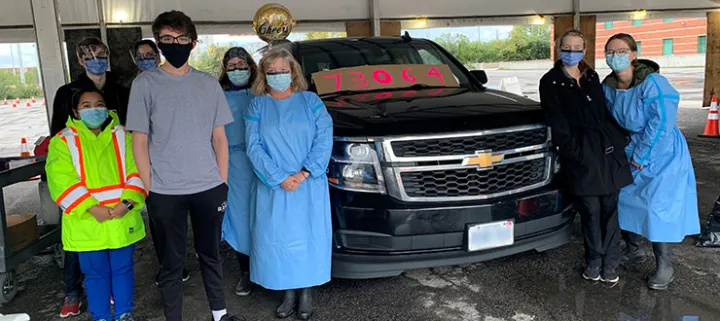 Le dépistage de la COVID-19 à l’auto fut un franc succès à Ottawa