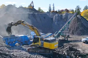 Concassage : réutilisation des pierres déblayées en guise de solutions durables pour le nouveau campus de L'Hôpital d'Ottawa