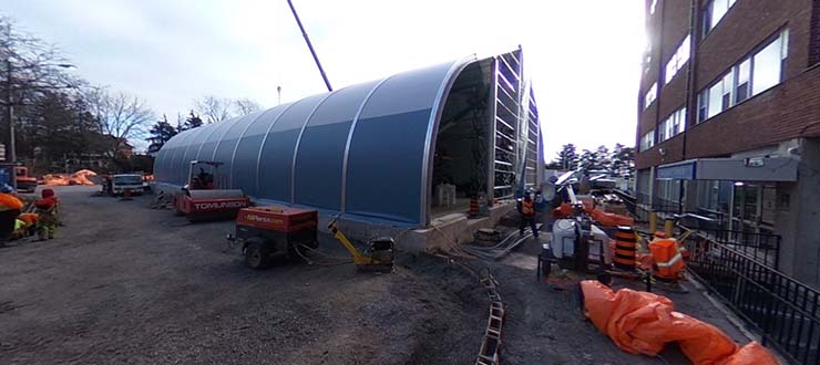 The OMTU in the middle of construction