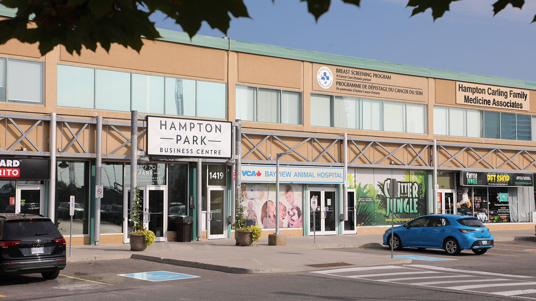 The exterior of the Hampton Park Plaza breast screening clinic at 1419 Carling Avenue.