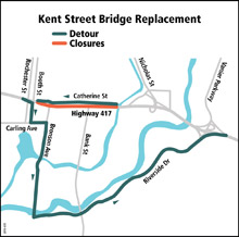 Kent Street Closure Map