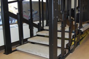 Patents are pending for the TOHRC adjustable staircase that can go from 3-inch to 10-inch steps, allowing patients to slowly build their strength and abilities.-1