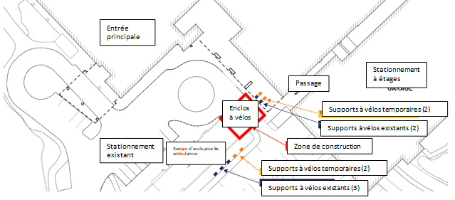 General Campus Main Entrance Bicycle Storage Repairs French Map