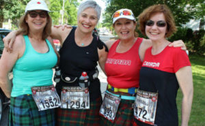 image of participants in the kilt run for cancer fundraiser