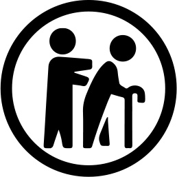 support staff taking care of person