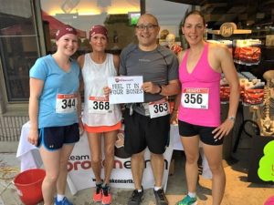 (left to right) Katie Milcetic and Linda Schroeder, as well as orthopaedic surgeons Dr. Eugene Wai and Dr. Alexandra Stratton.