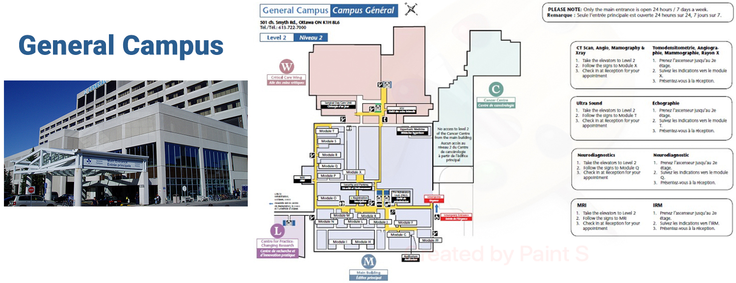 Ottawa Hospital Riverside Campus Map