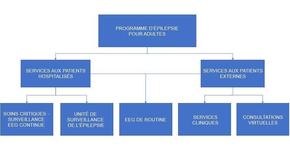 Organigramme du programme d’épilepsie pour adultes de L’Hôpital d’Ottawa.