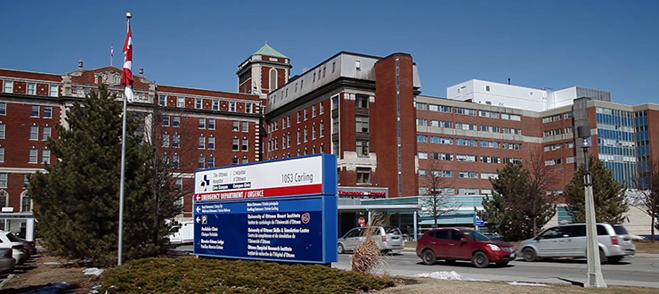 Exterior of the Emergency Department at the Civic Campus of The Ottawa Hospital