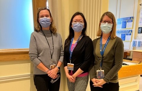 From left to right: Taryn MacKenzie, Dr. Shirley Huang, Mary Haller.