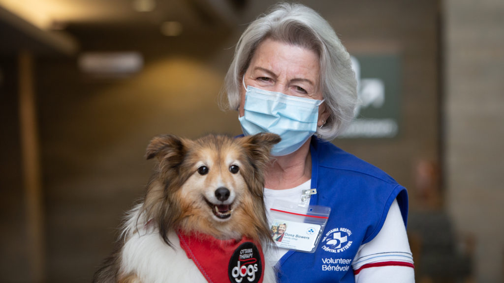 Donna Bowers and her dog, Sandy