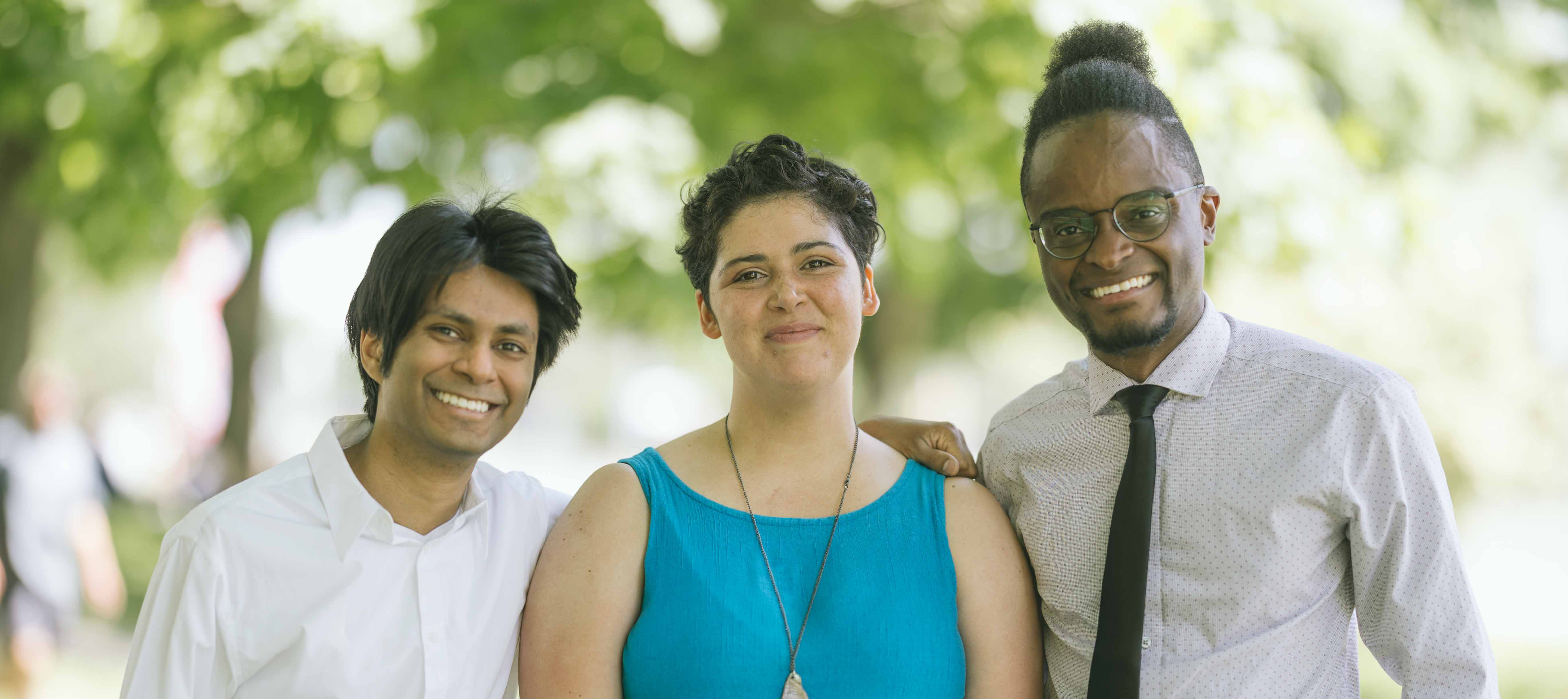 From left to right: Dr. Julian Surujballi, Anya Marion and Patrick Dusabimana