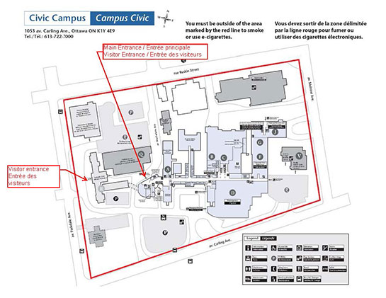 Civic Hospital Entrance Map