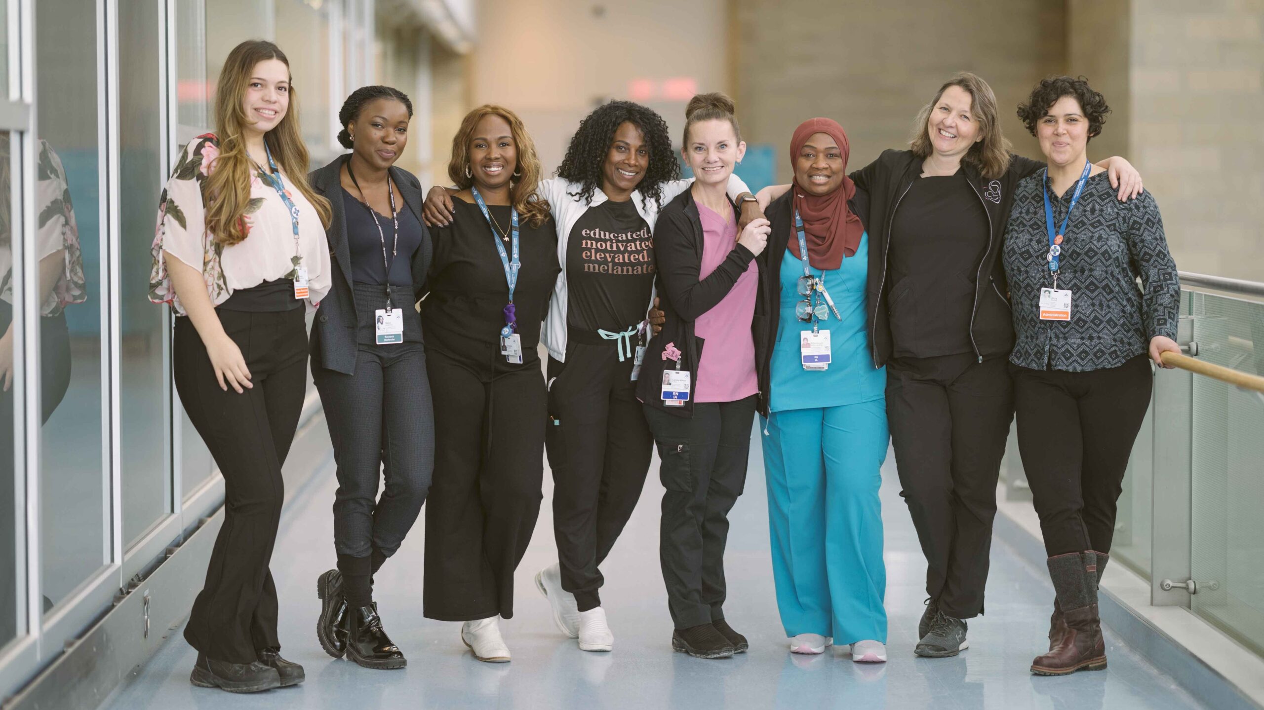 Macrina poses with other members of the Black Community@TOH.