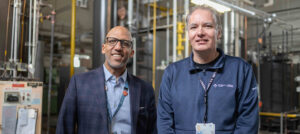 Ron Drummond, The Ottawa Hospital’s Executive Director of Capital Projects and Facility Management, meets with Don Taggart, Manager of Property Operations, at the Riverside Campus.