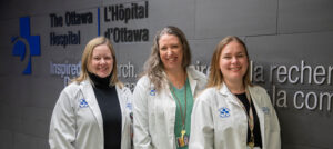 From left to right: Clinical administrators on site Kate Kinghan, Amy Coleman and Milena Gorichnaya.