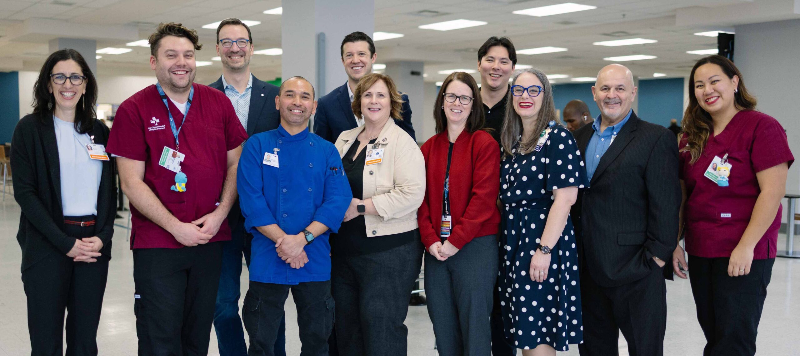 A group photograph of TOH employees who were involved in the patient food innovation project.