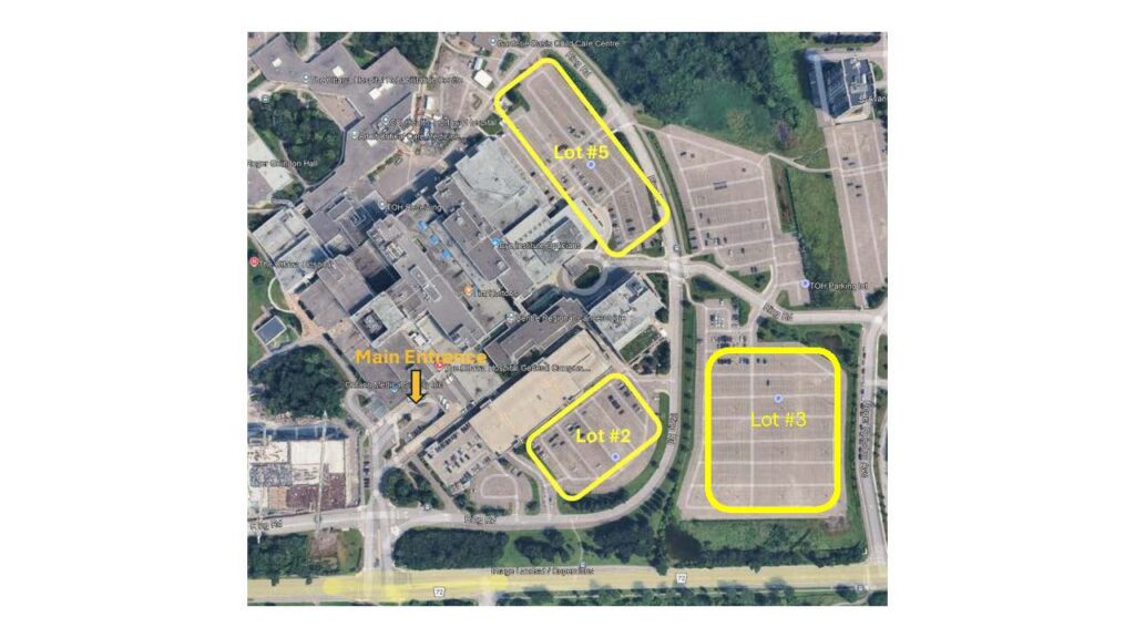 The Ottawa Hospital General Campus Parking Garage Map.