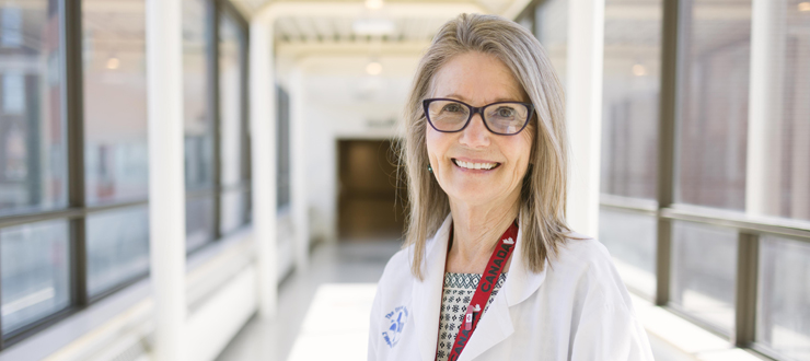 A portrait of advanced Practice Nurse Sheryl McDiarmid smiling